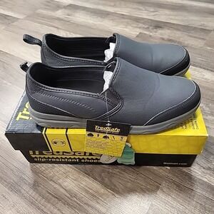 TreadSafe Slip Resistant Shoes Enduro Pro, Grey, Size 9